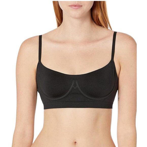 NWT Calvin Klein Convertible Straps Wirefree Fusion Flex Balconette Bra Black S - Picture 4 of 9